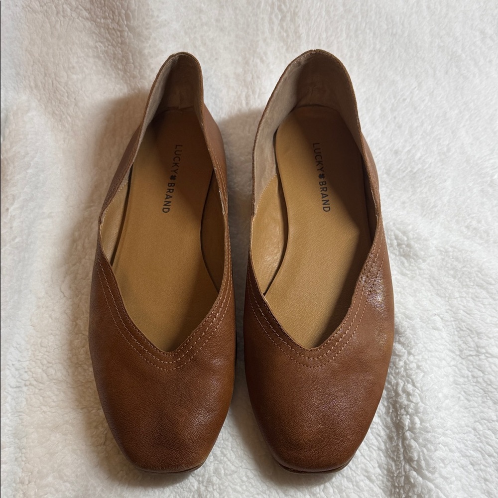 Lucky Brand Women's Tan Leather Loafers